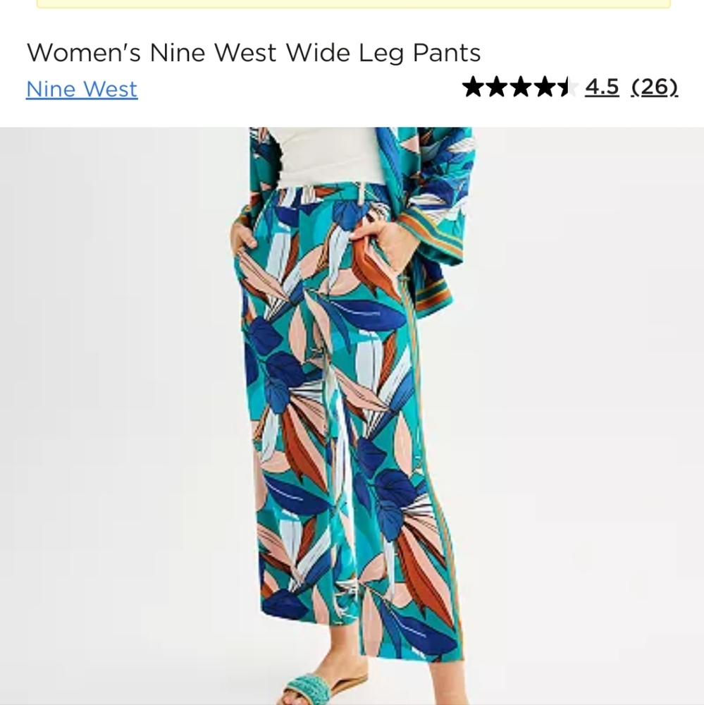 Nine west wide leg pants